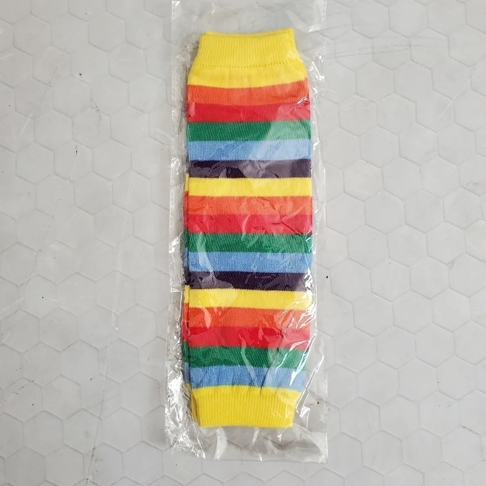 Toddler Girls‎ Rainbow Sweatband Leg Warmers Dance Skate Bundle Set
